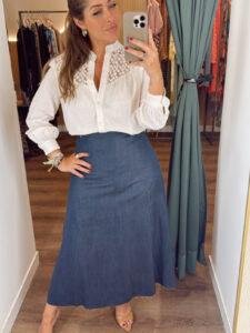 FALDA DENIM EVASE