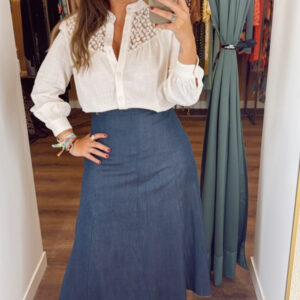 FALDA DENIM EVASE