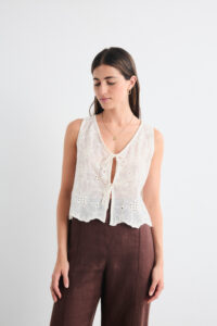 TOP/CHALECO EVELIA BLANCO
