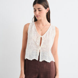 TOP/CHALECO EVELIA BLANCO