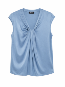 TOP SATINADO NUDO POLVERE