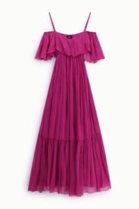VESTIDO LARGO VAPOROSO MAGENTA