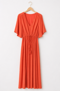 VESTIDO LARGO NARANJA