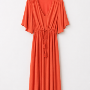 VESTIDO LARGO NARANJA