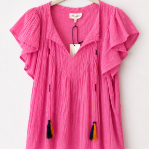 TOP POMPÓN FUCSIA
