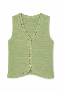 TOP CHALECO VERDE AGUA