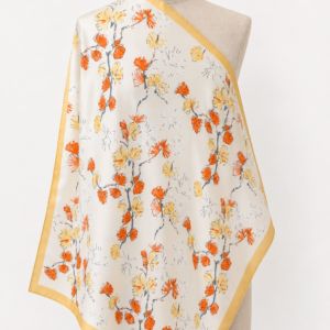 PAÑUELO FLORECILLAS AMARILLO Y NARANJA