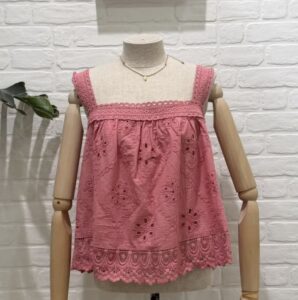 TOP CALADO ROSA