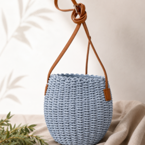 BOLSO BOMBONERA CELESTE LAVANDA