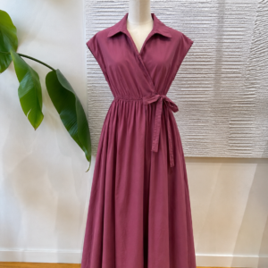 VESTIDO MIDI CRUZADO LAZADA ROSA