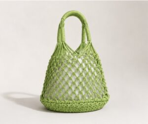 BOLSO MINI SHOPPER DE MACRAMÉ MANZANA