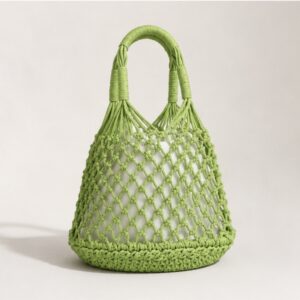 BOLSO MINI SHOPPER DE MACRAMÉ MANZANA