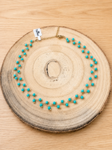 CHOCKER PIEDRITAS TURQUESA