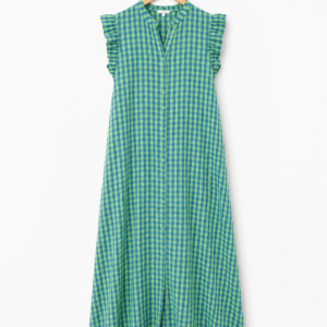 VESTIDO VICHY AZUL Y VERDE