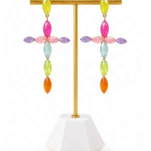 PENDIENTES CRUZ MULTICOLOR