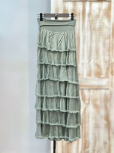 FALDA VOLANTES VERDE MENTA