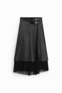 FALDA NEGRA DOBLE HEBILLA