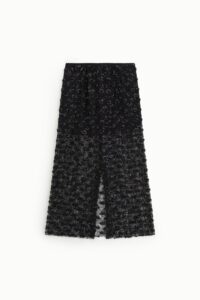 FALDA MIDI SEMITRANSPARENTE NEGRA