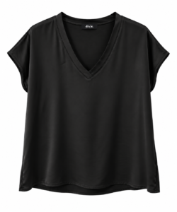 BLUSA SATINADA NEGRA