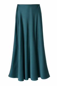 FALDA SATINADA VERDE ESMERALDA